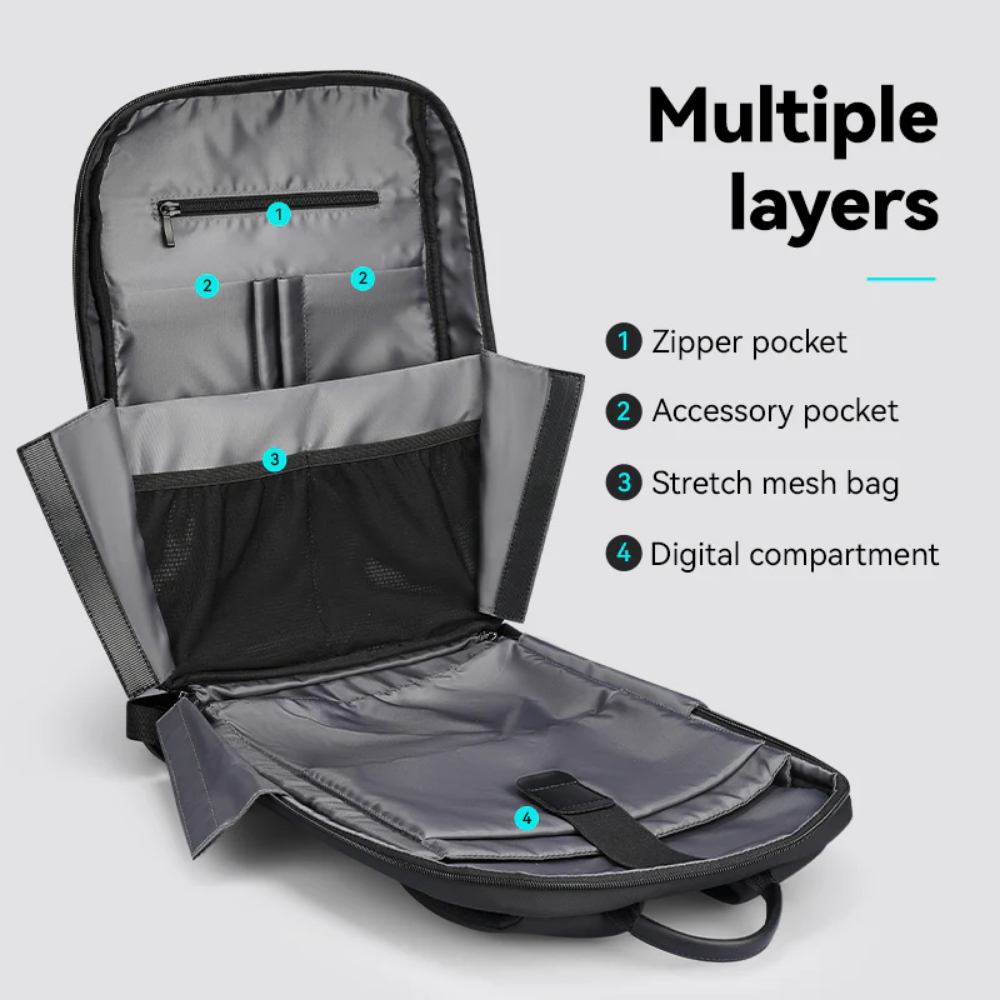 Mochila Bolsa Multifuncional Impermeável Para Notebook 15.6" Com Usb Modelo Voyager Pro Mark Ryden