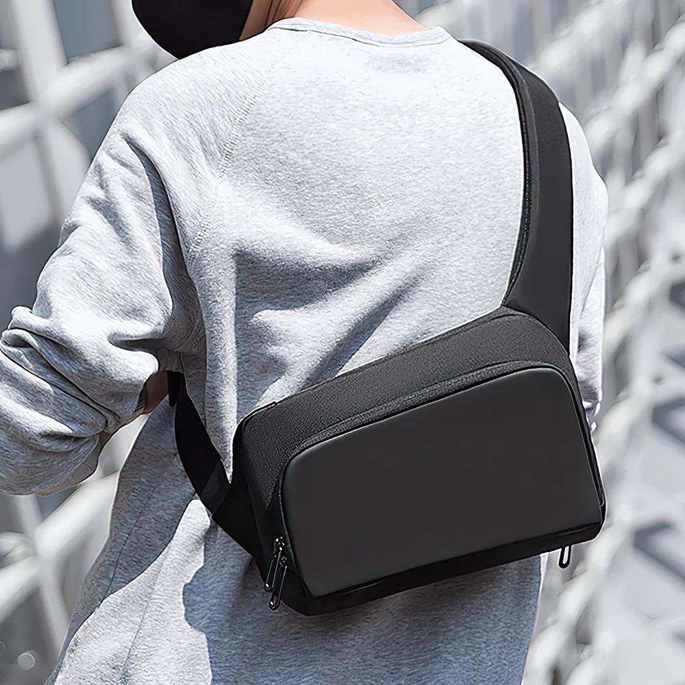 Bolsa De Ombro Cruzada Transversal Multiuso com porta usb Impermeável Mark Ryden Breck Daily
