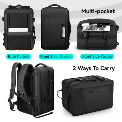 Mochila Mala Viagem Expansível 36l Notebook 17.3" Mark Ryden Preto Expandos