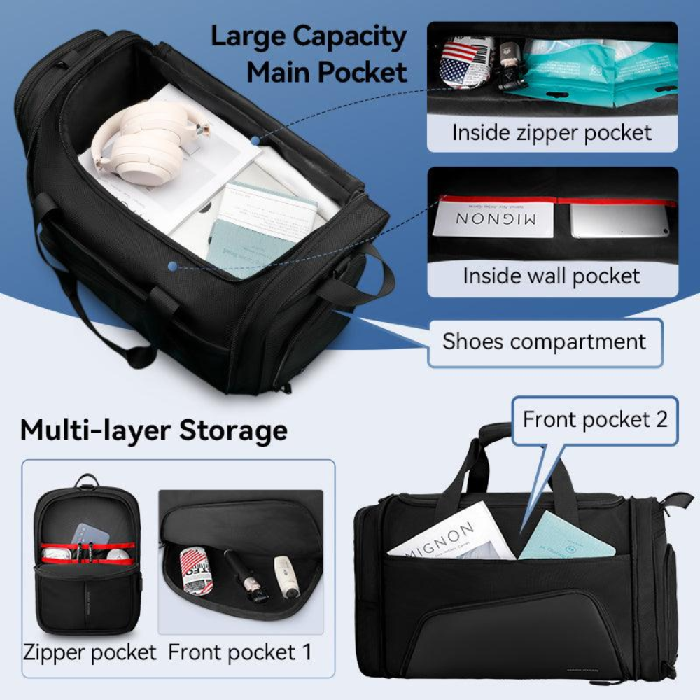 Bolsa Mochila Academia Fitness Treino Viagem Capacidade 37L Mark Ryden Deformable