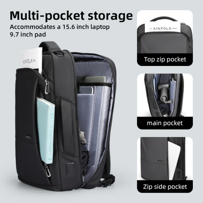 Mochila Bolsa Impermeável Premium Mark Ryden Squero III Multifuncional Notebook 15.6" Com Usb