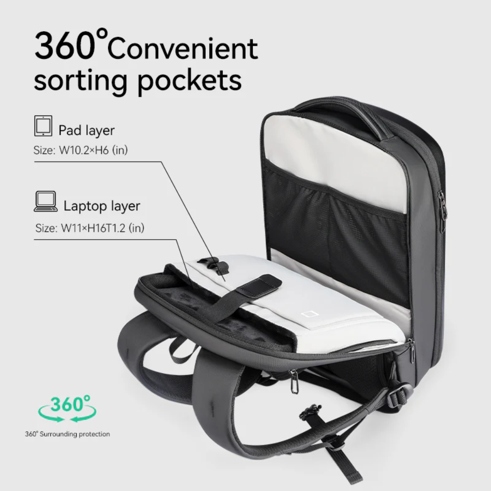 Mochila Executiva Para Notebook 15.6" Com Usb EVA Impermeável Mark Ryden Hercules