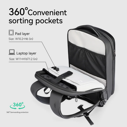 Mochila Executiva Para Notebook 15.6" Com Usb EVA Impermeável Mark Ryden Hercules