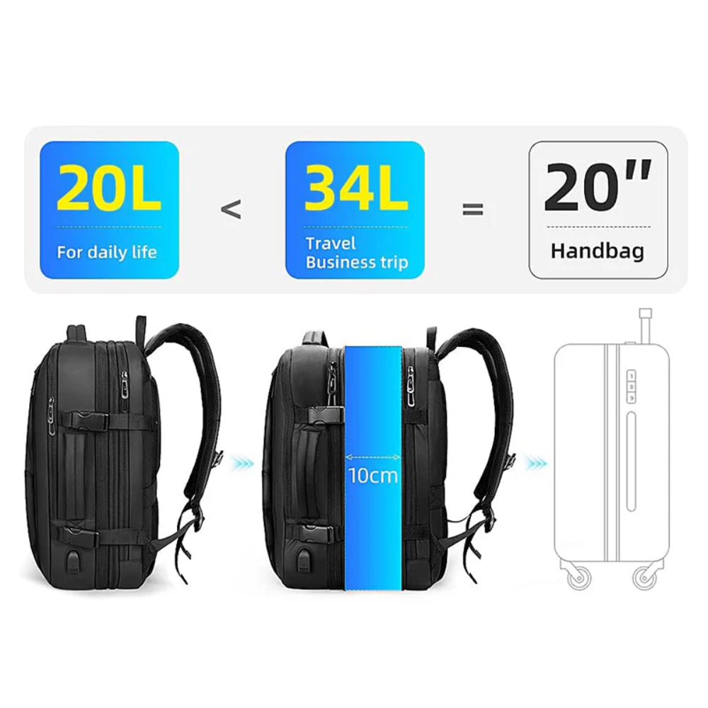 Mochila Executiva para Viagem Mark Ryden CommutePro Expansível 34l Notebook 17.3"