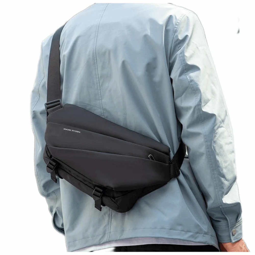Bolsa Tranversal Shoulder Bag Impermeável Mark Ryden Voyager Cor Preto Liso