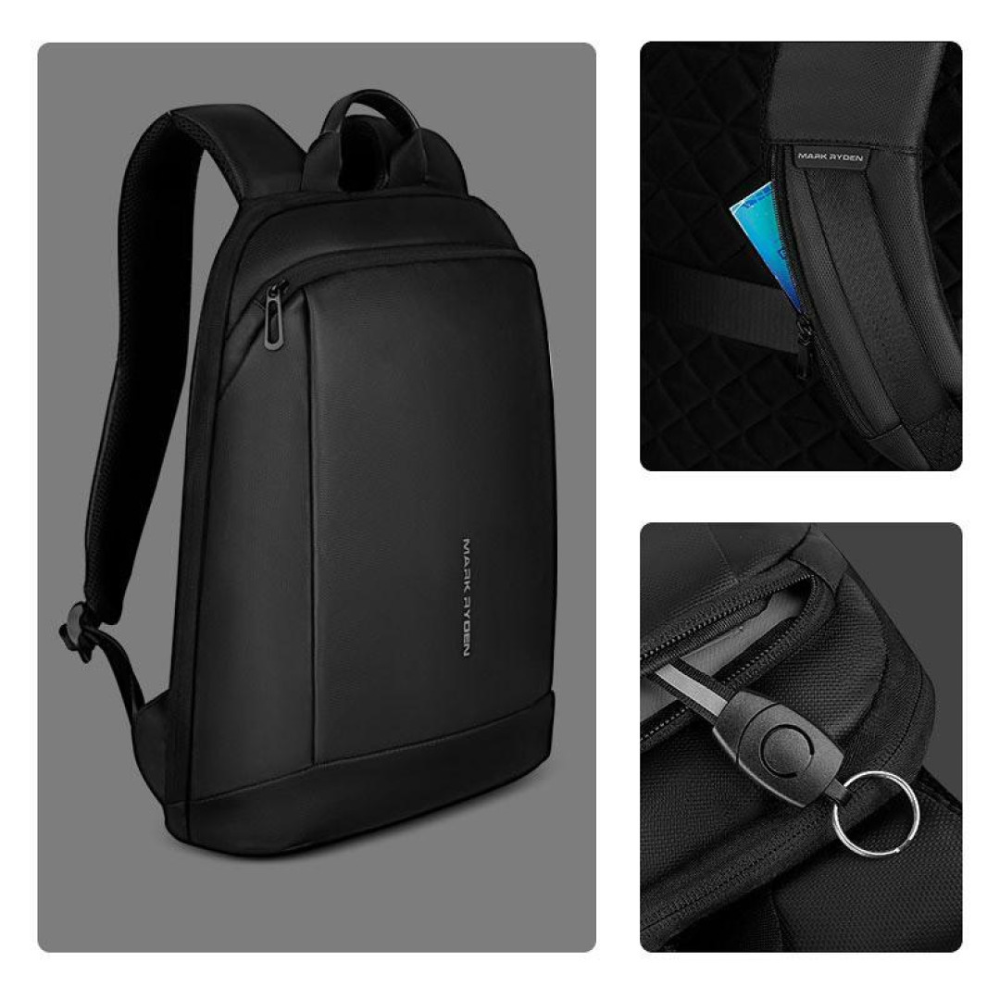 Mochila Premium Mark Ryden Slim Impermeável Para Notebook 15.6"