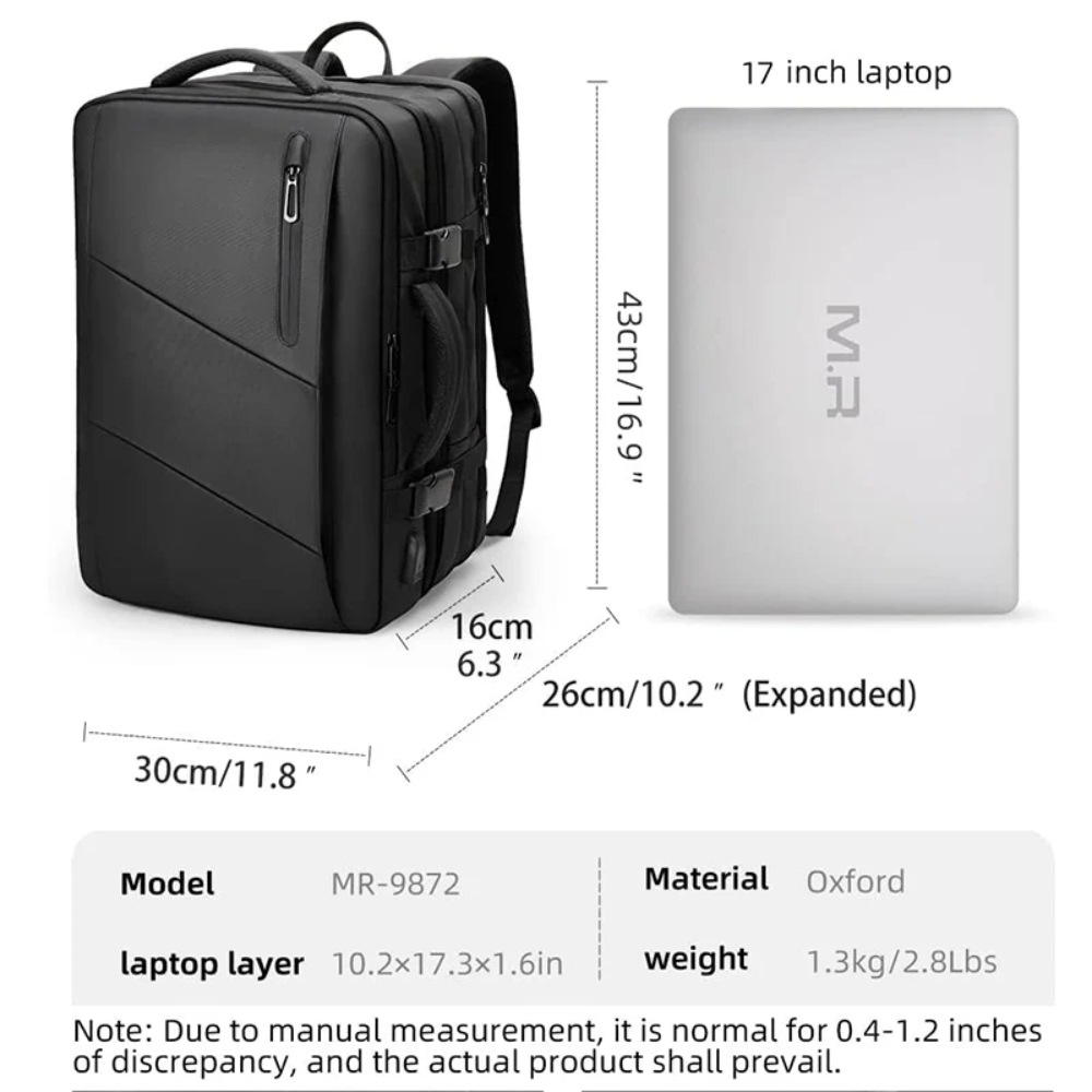 Mochila Executiva para Viagem Mark Ryden CommutePro Expansível 34l Notebook 17.3"