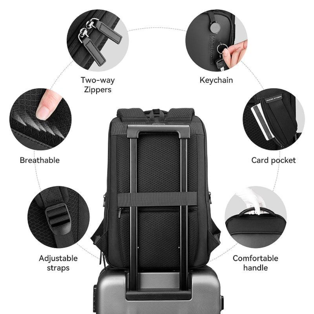 Mochila Impermeável para Notebook 15.6" com Usb Mark Ryden LeatherLux