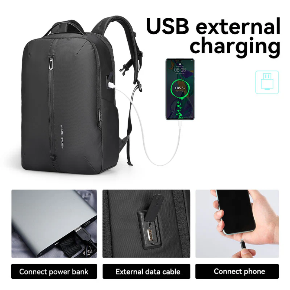 Mochila Impermeável para Notebook 15.6" Com Usb Capacidade 39L Mark Ryden Sienet