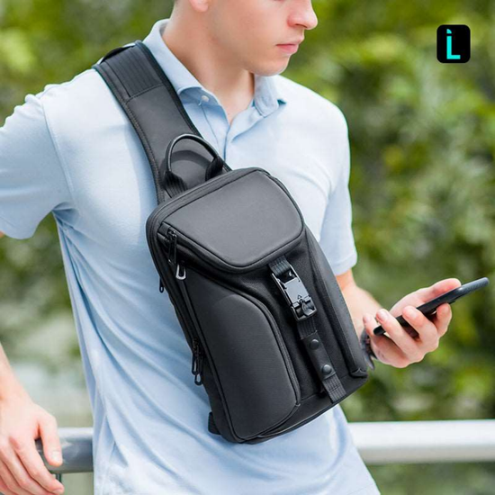Bolsa Transversal Masculina Mini Adventurer Impermeável Mark Ryden