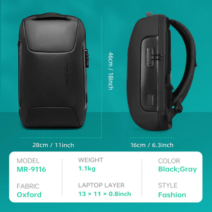 Mochila Antifurto para Notebook 15.6" Com Porta Usb Mark Ryden Odyssey Impermeável