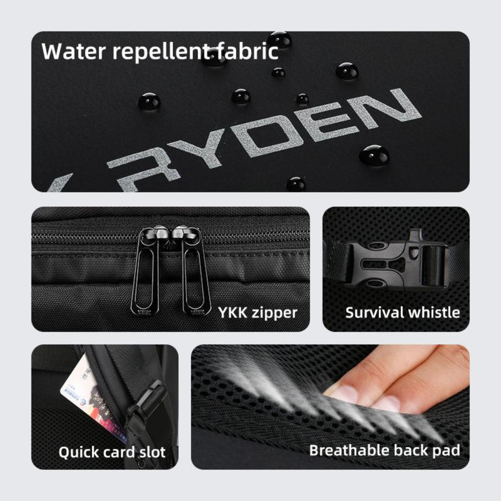 Mochila Impermeável Compacto Pro com Usb para Notebook 15.6" Mark Ryden