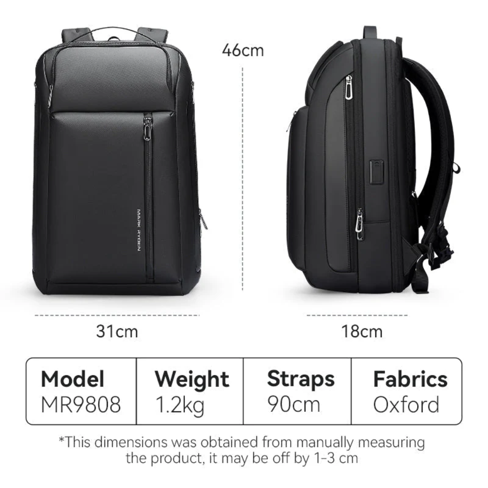 Mochila Expansível para Notebook 15.6" Impermeável Capacidade 35L Mark Ryden Transforma