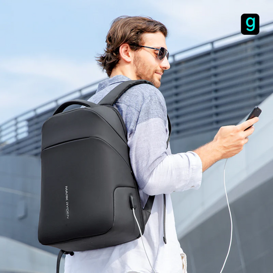 Mochila Antifurto com Trava Tsa Capa De Chuva Embutida e porta USB Mark Ryden Modern