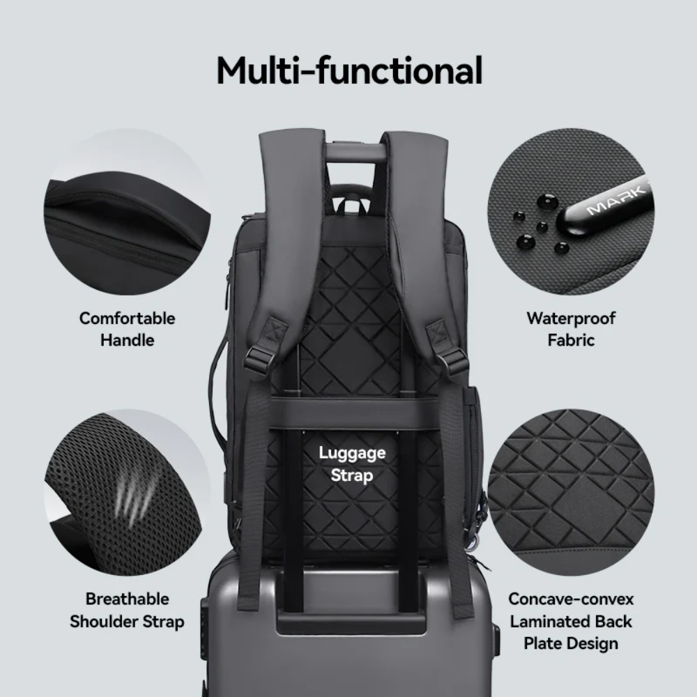 Mochila Bolsa Impermeável Premium Mark Ryden Squero III Multifuncional Notebook 15.6" Com Usb