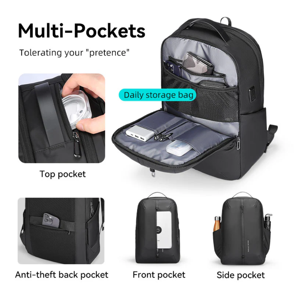 Mochila Impermeável para Notebook 15.6" Com Usb Capacidade 39L Mark Ryden Sienet