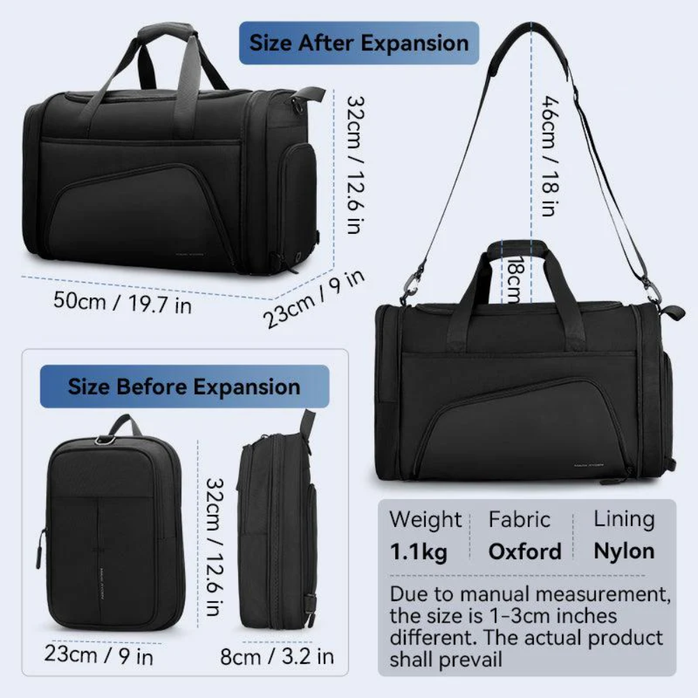 Bolsa Mochila Academia Fitness Treino Viagem Capacidade 37L Mark Ryden Deformable