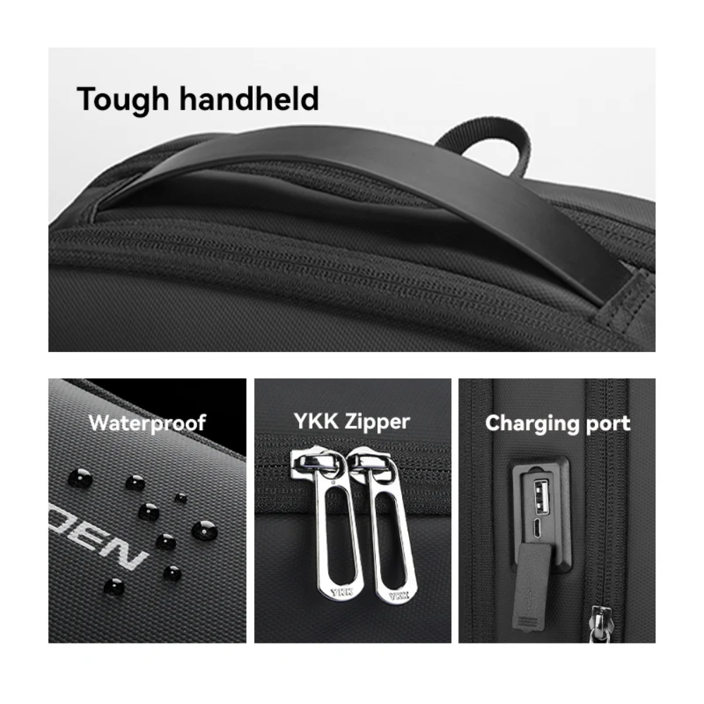 Mochila Profession Mark Ryden Slim para Notebook Impermeável com Porta USB