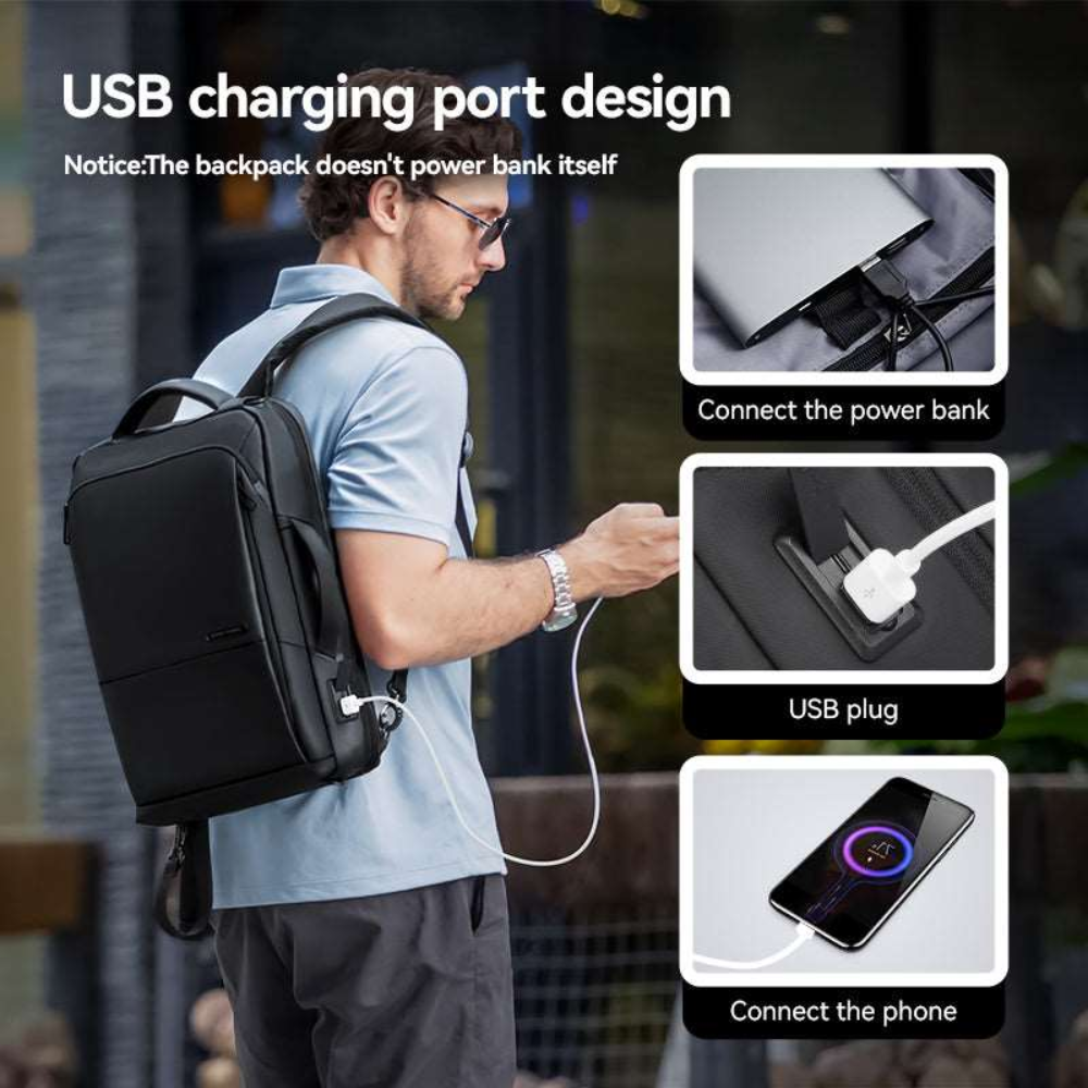 Mochila Bolsa Impermeável Premium Mark Ryden Squero III Multifuncional Notebook 15.6" Com Usb