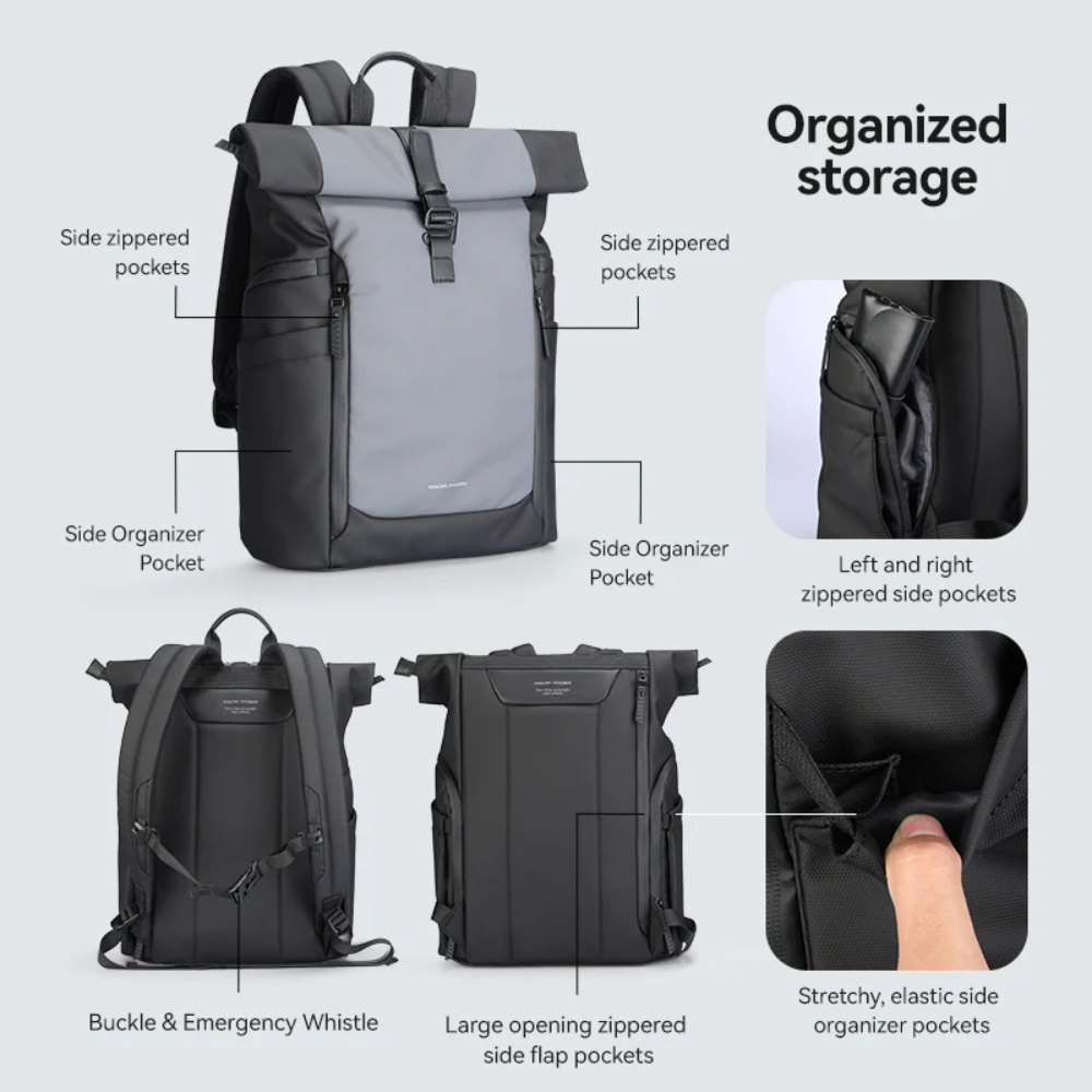 Mochila Expansível Impermeável para Notebook 17.3" Mark Ryden DynaPack