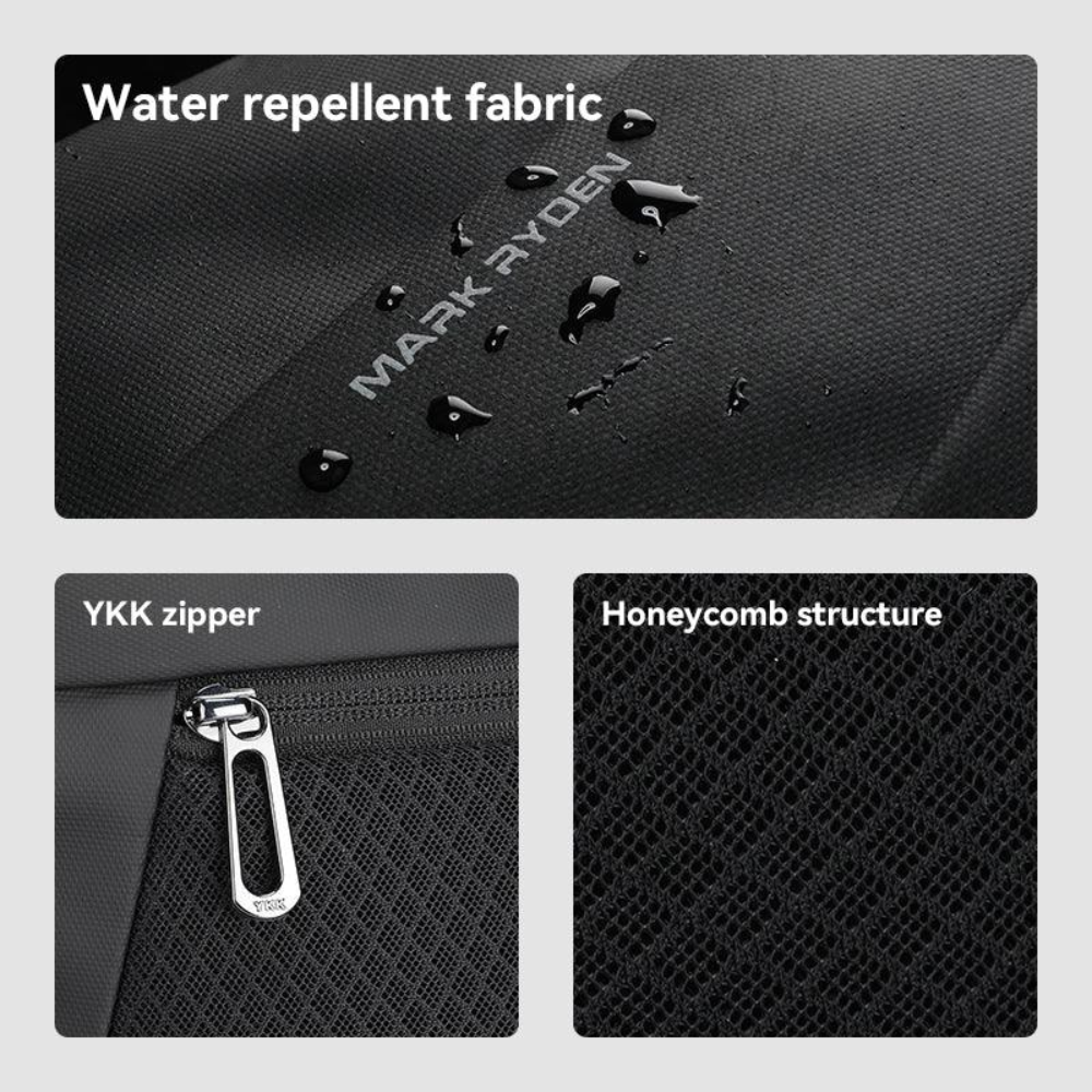 Bolsa Tranversal Shoulder Bag Impermeável Mark Ryden Voyager Cor Preto Liso