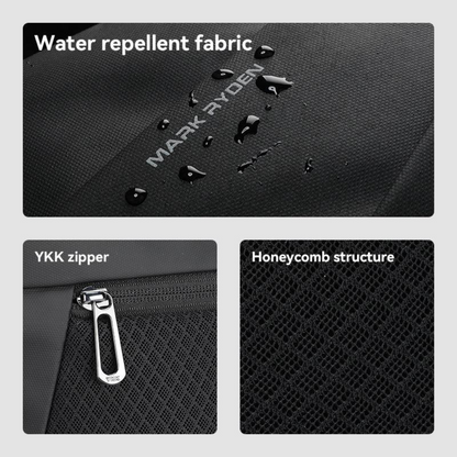 Bolsa Tranversal Shoulder Bag Impermeável Mark Ryden Voyager Cor Preto Liso