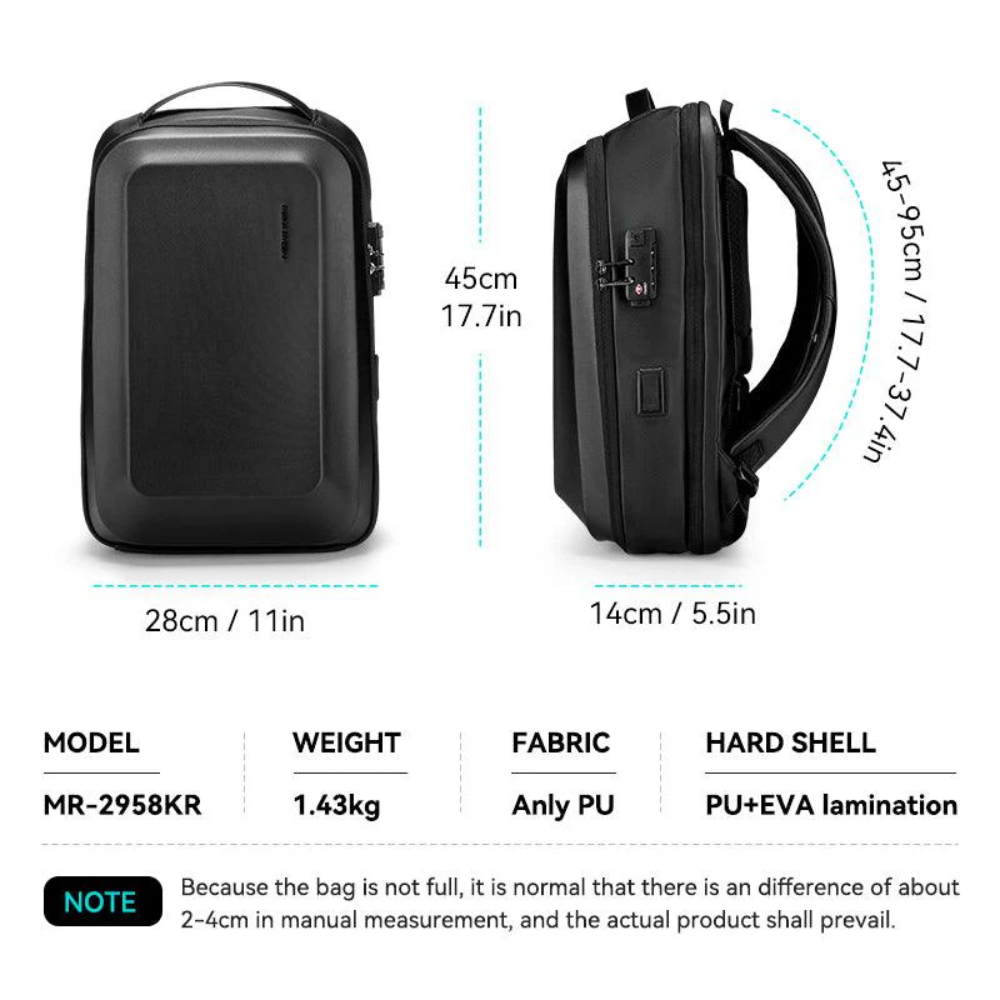 Mochila Bolsa Mark Ryden GuardianShell Premium Anti Roubo Notebook 15.6"