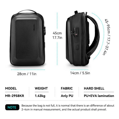 Mochila Bolsa Mark Ryden GuardianShell Premium Anti Roubo Notebook 15.6"