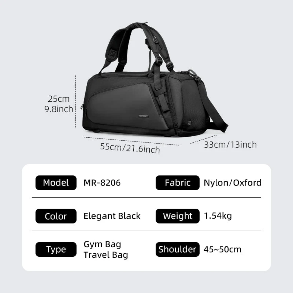 Bolsa Mochila 2 Em 1 Academia E Trabalho Capacidade 46L Mark Ryden Worksman