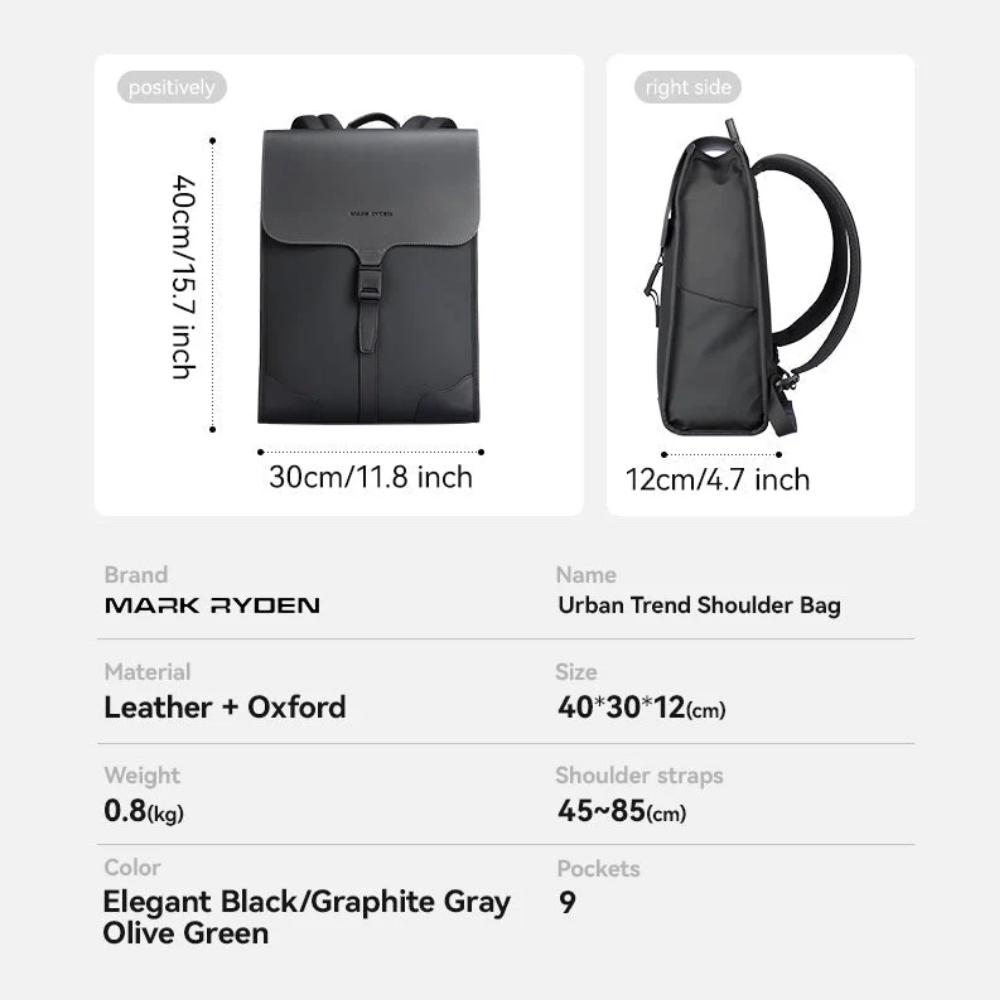 Mochila Executiva Notebook 15.6" com Bolso Antifurto Mark Ryden Muke I