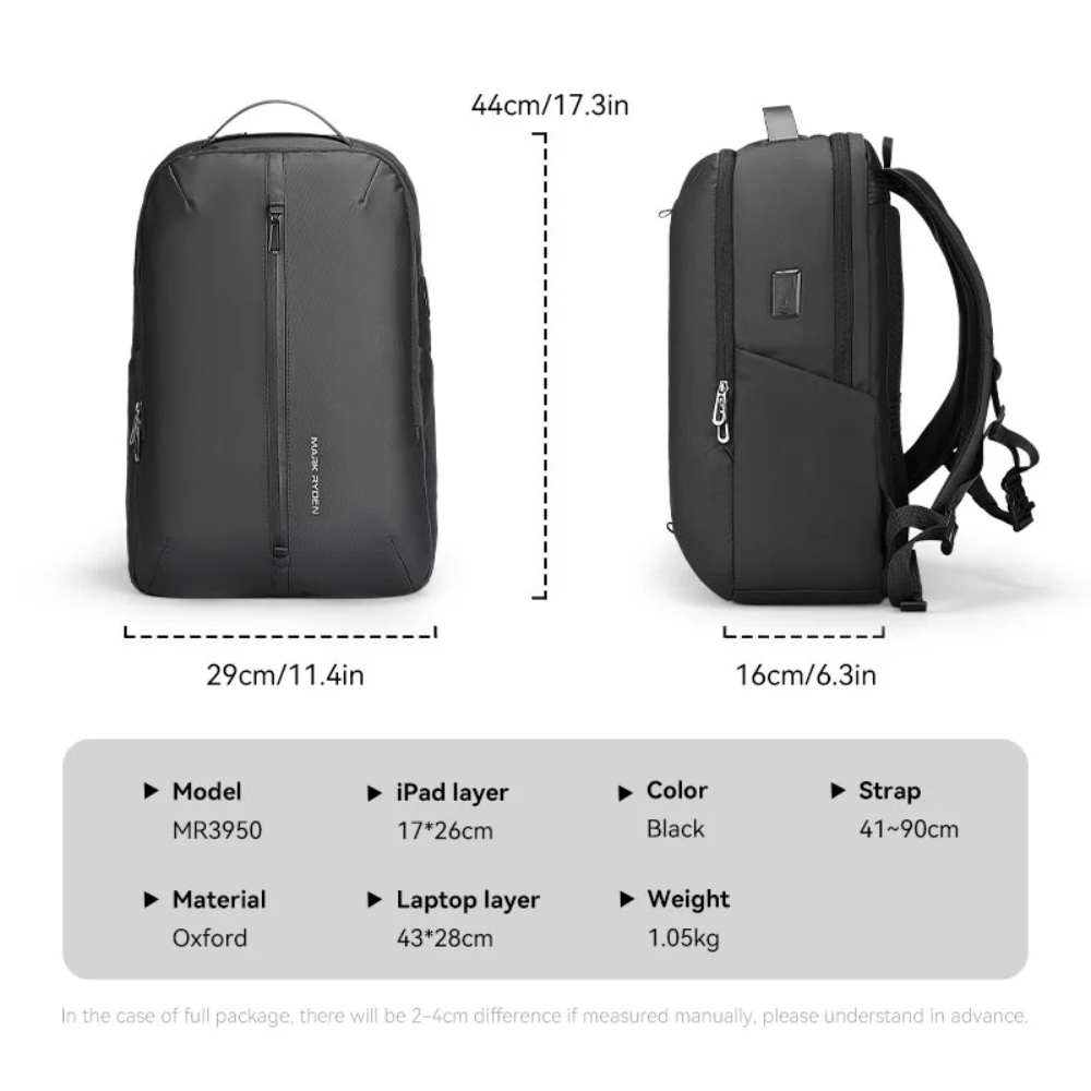Mochila Impermeável para Notebook 15.6" Com Usb Capacidade 39L Mark Ryden Sienet