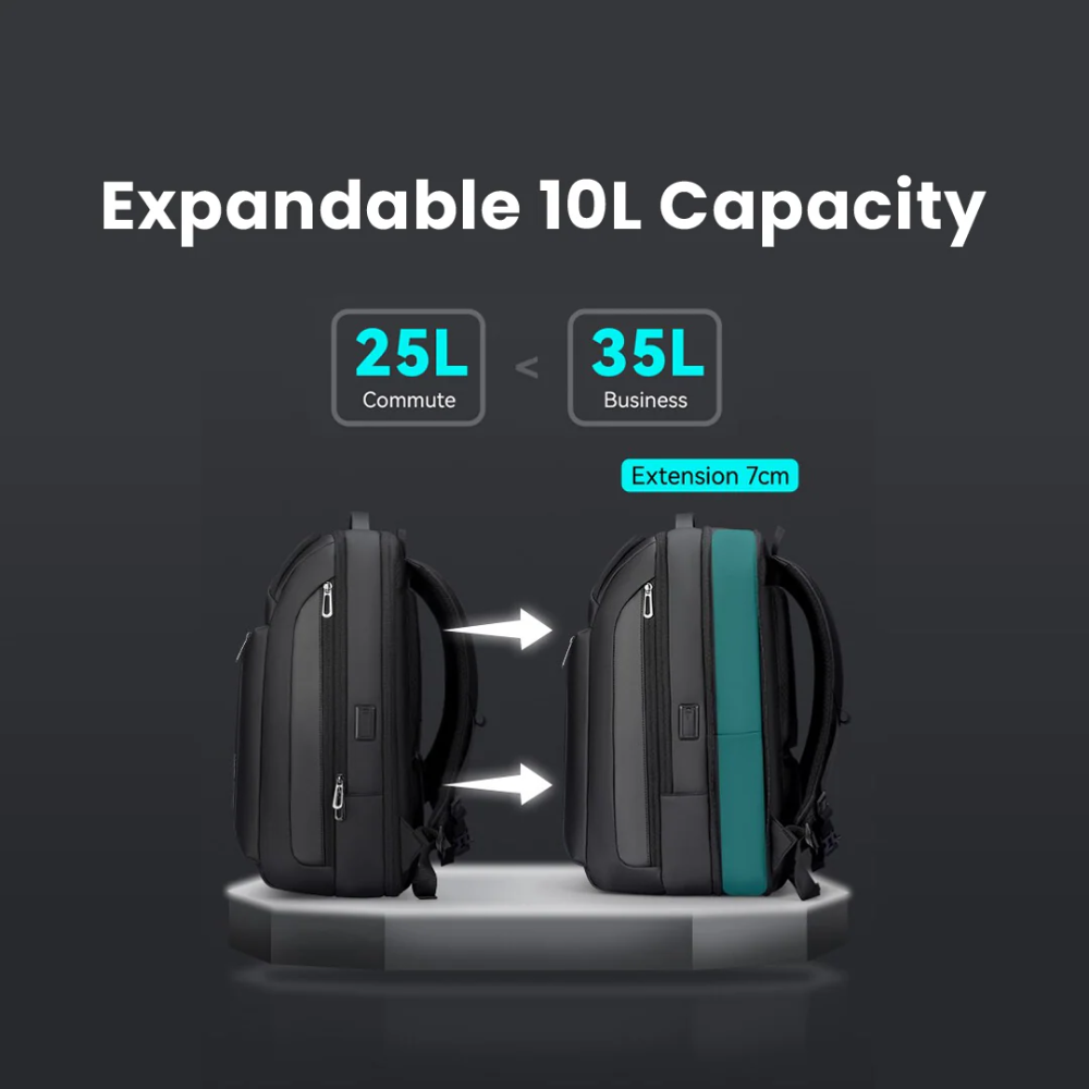 Mochila Expansível para Notebook 15.6" Impermeável Capacidade 35L Mark Ryden Transforma