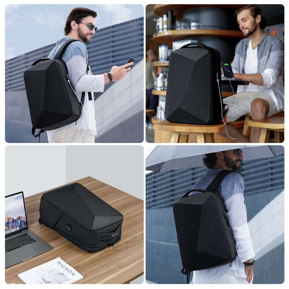Mochila Protector I Mark Ryden para Notebook 15.6 com Trava Anti Furto TSA e porta Usb