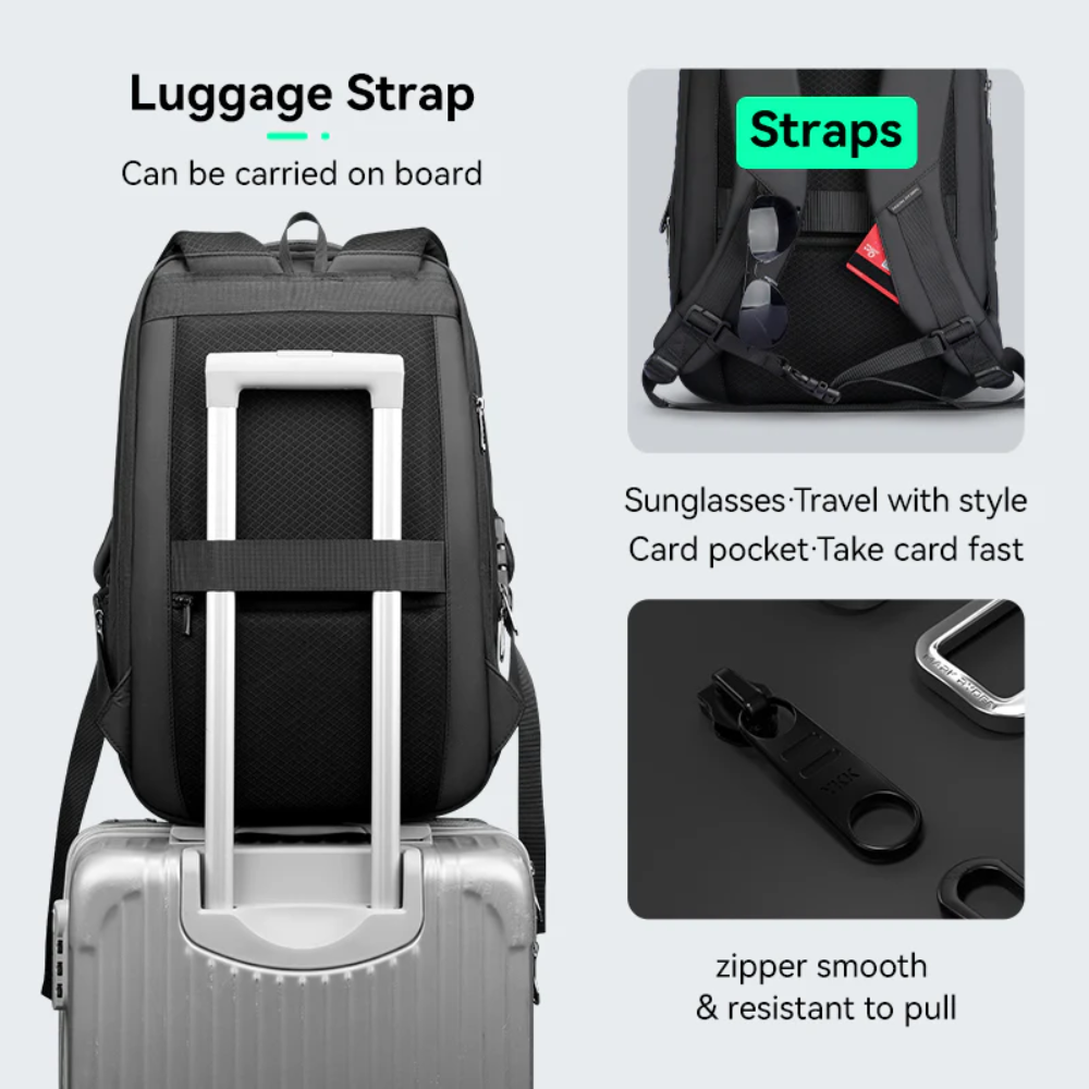 Mochila Protector II Mark Ryden Expansível e Impermeável com Anti Furto Com Trava Tsa