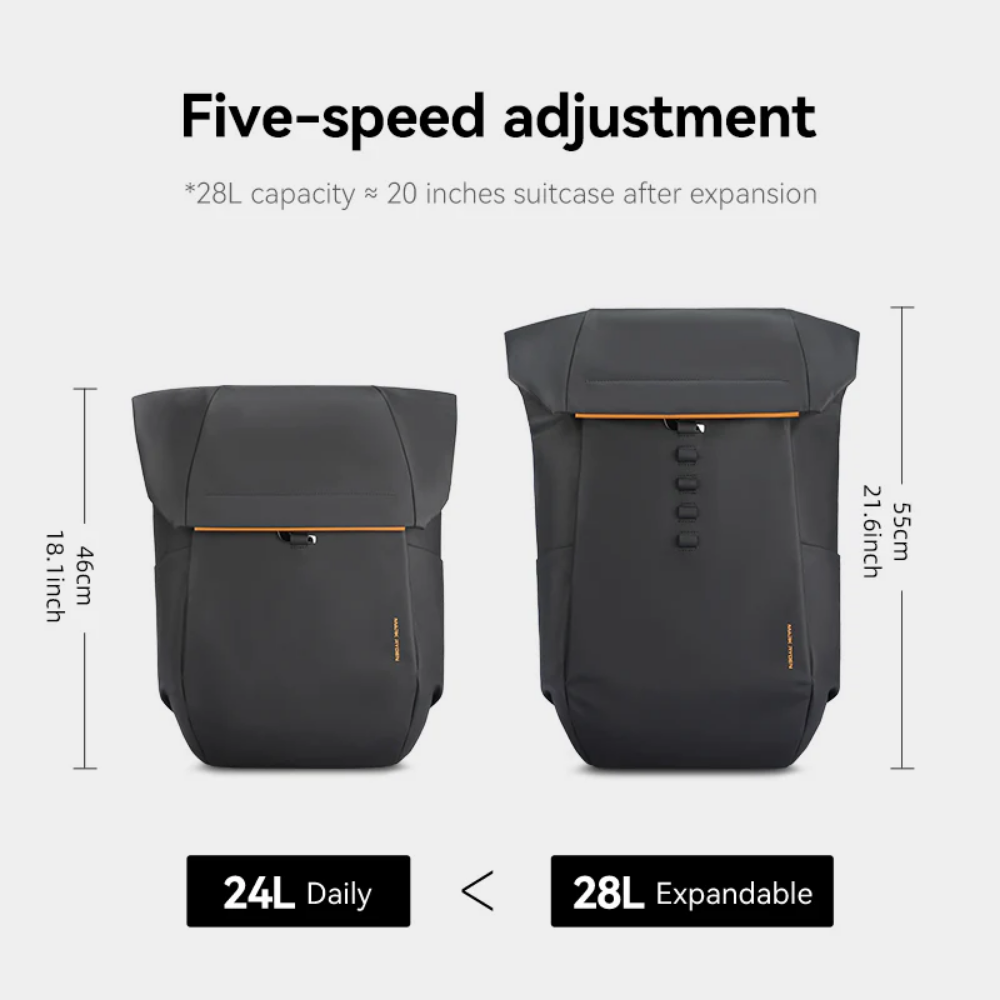 Mochila Unique Desgin Premium para Viagem Expansível 24l A 28l e Notebook 17.3" Crush Mark Ryden