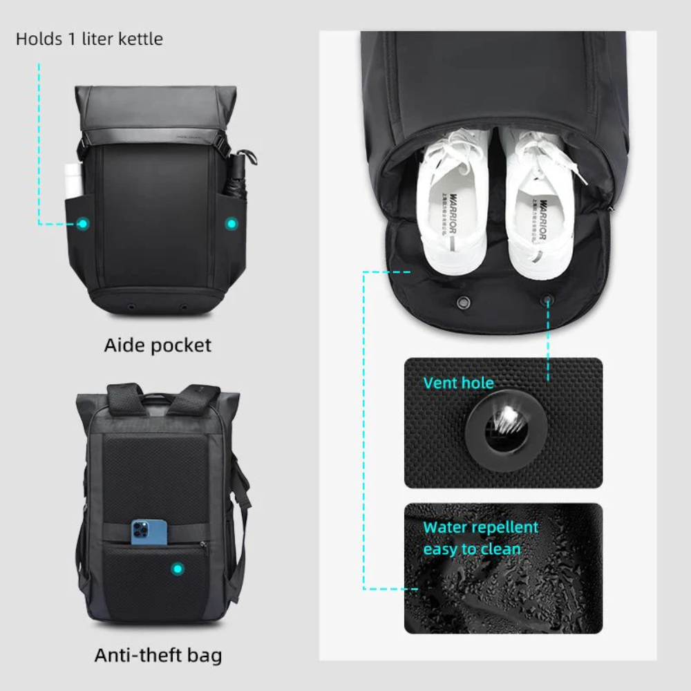 Mochila Urban Travel Mark Ryden Expansível 36l para Viagens e Notebook 17.3" com Usb