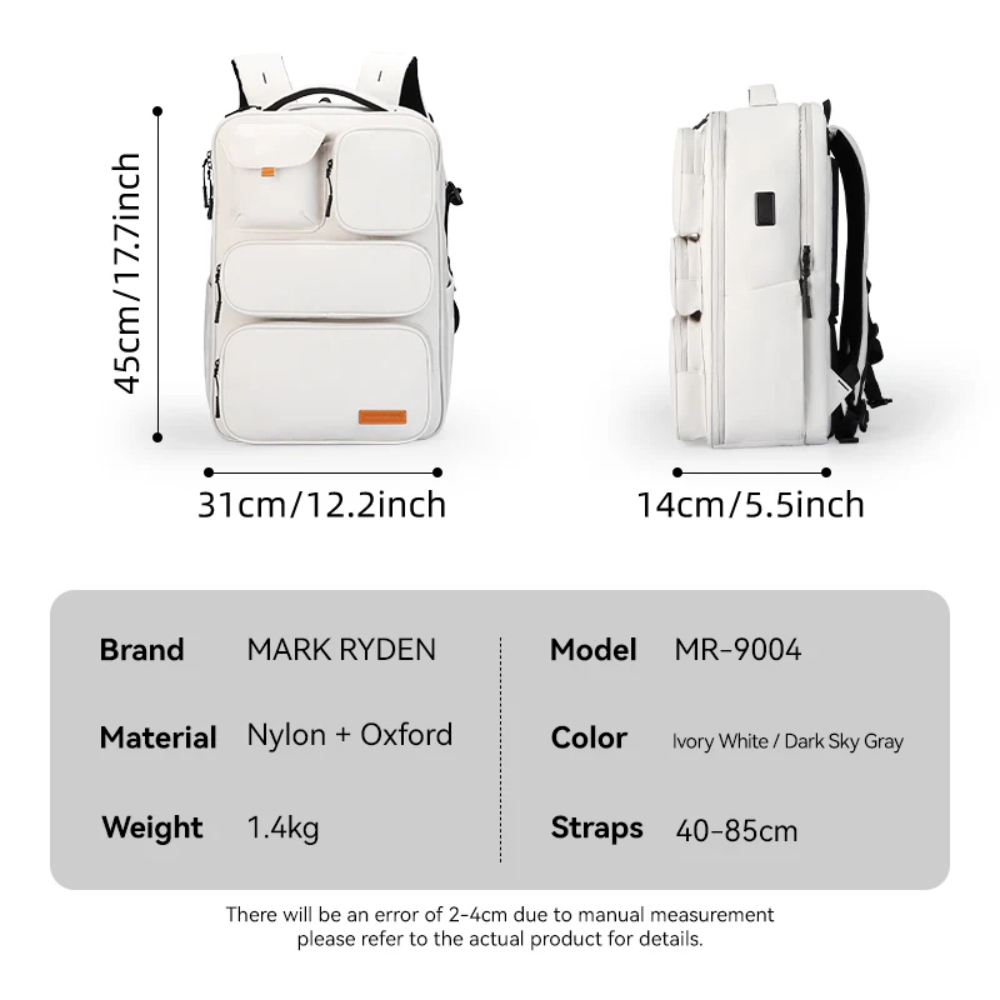 Mochila Viagem Impermeável para Notebook 17.3" com porta USB Mark Ryden VersaPack