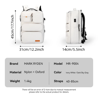 Mochila Viagem Impermeável para Notebook 17.3" com porta USB Mark Ryden VersaPack
