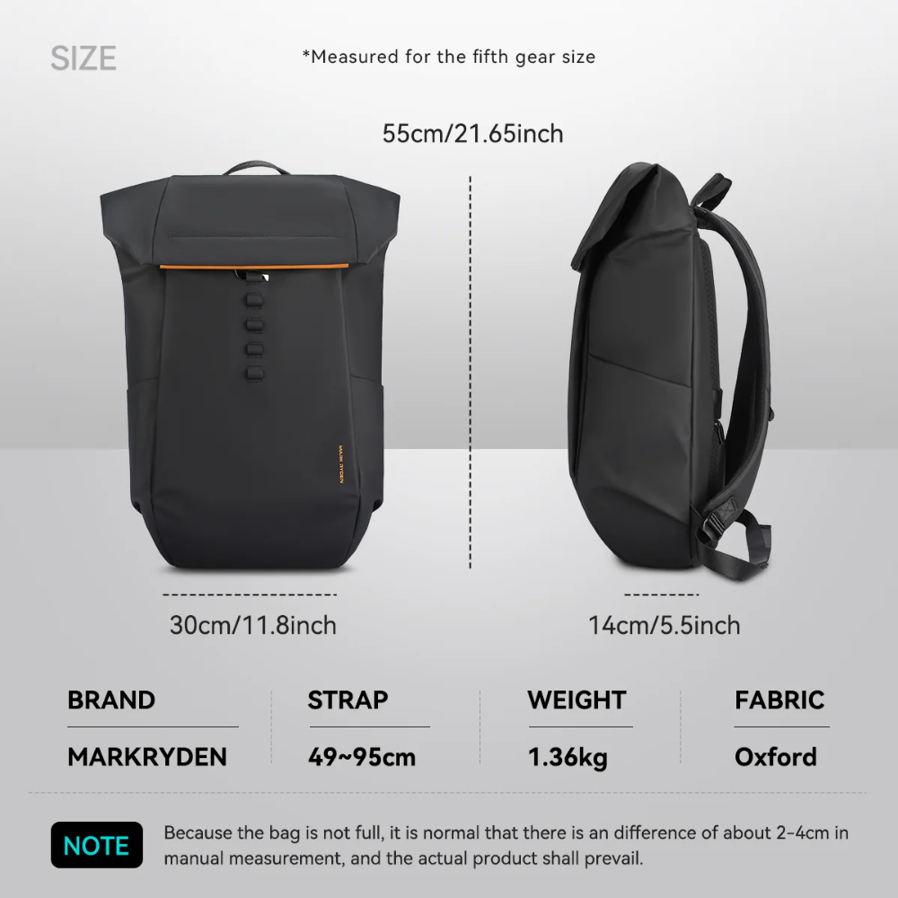 Mochila Unique Desgin Premium para Viagem Expansível 24l A 28l e Notebook 17.3" Crush Mark Ryden