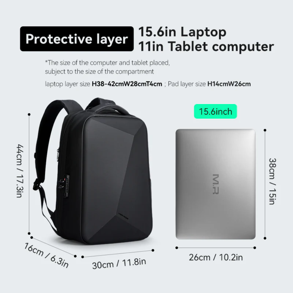 Mochila Protector II Mark Ryden Expansível e Impermeável com Anti Furto Com Trava Tsa