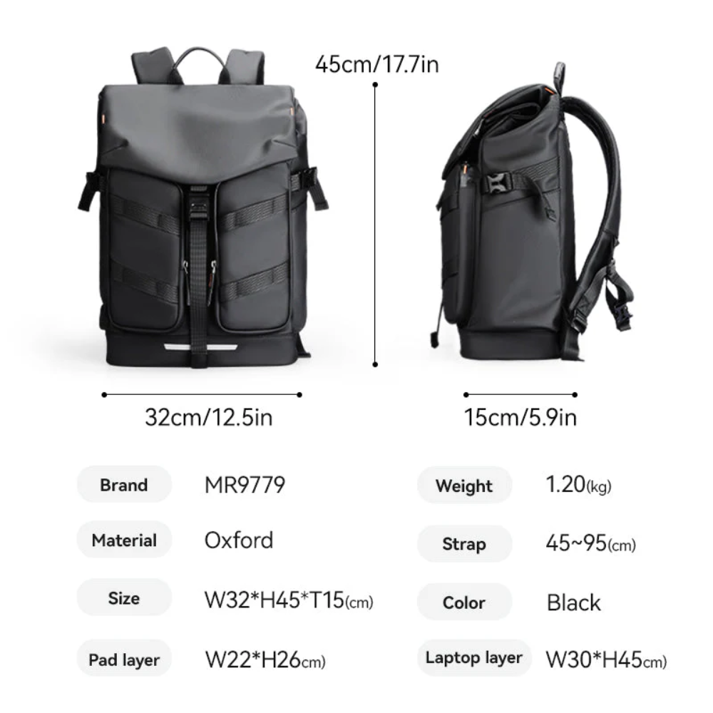Mochila Viagem Expansível 22l A 29l Notebook 17.3" Mark Ryden CapaFlex