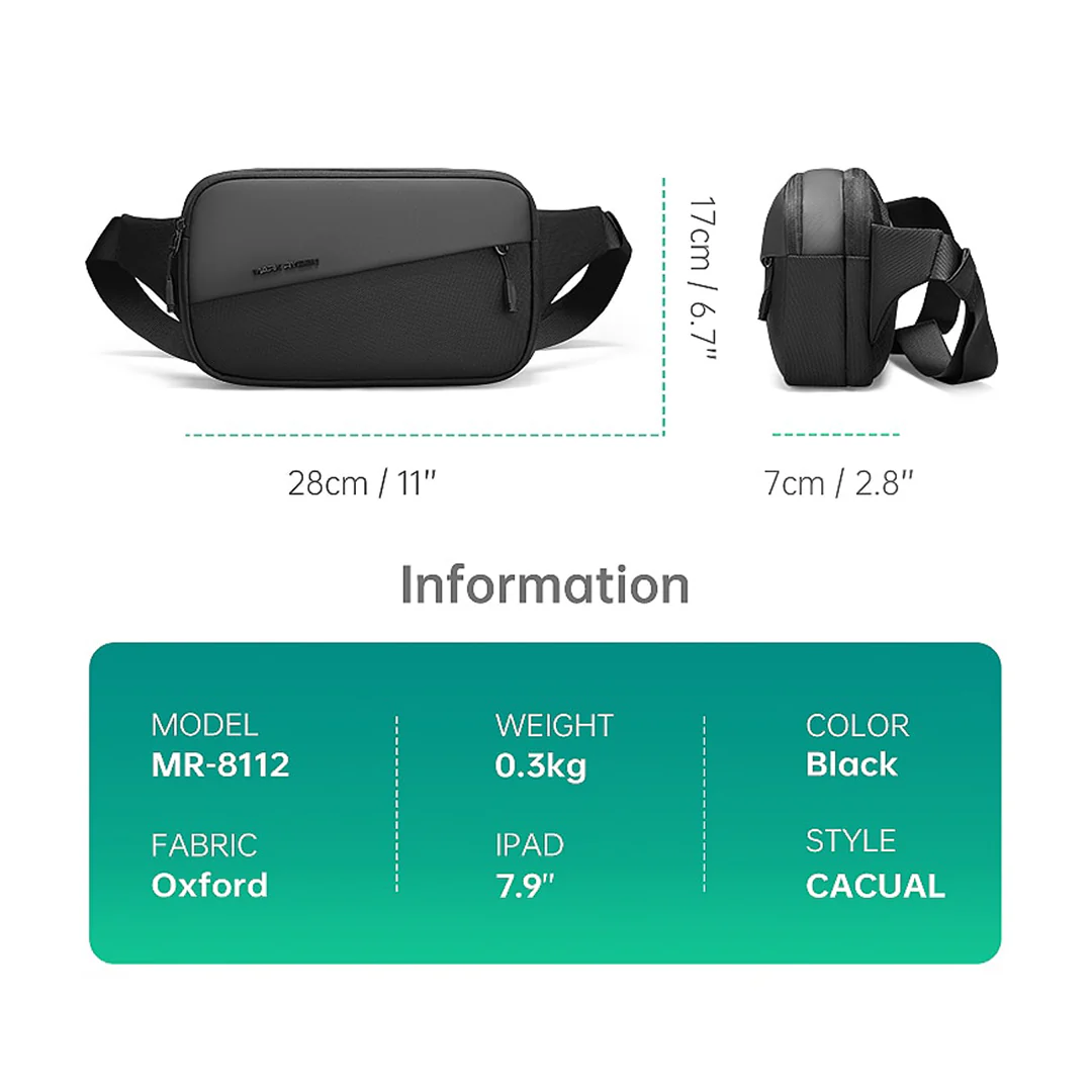 Pochete Premium De Cintura Multiuso Motoqueiro Impermeável Mark Ryden CrossWear