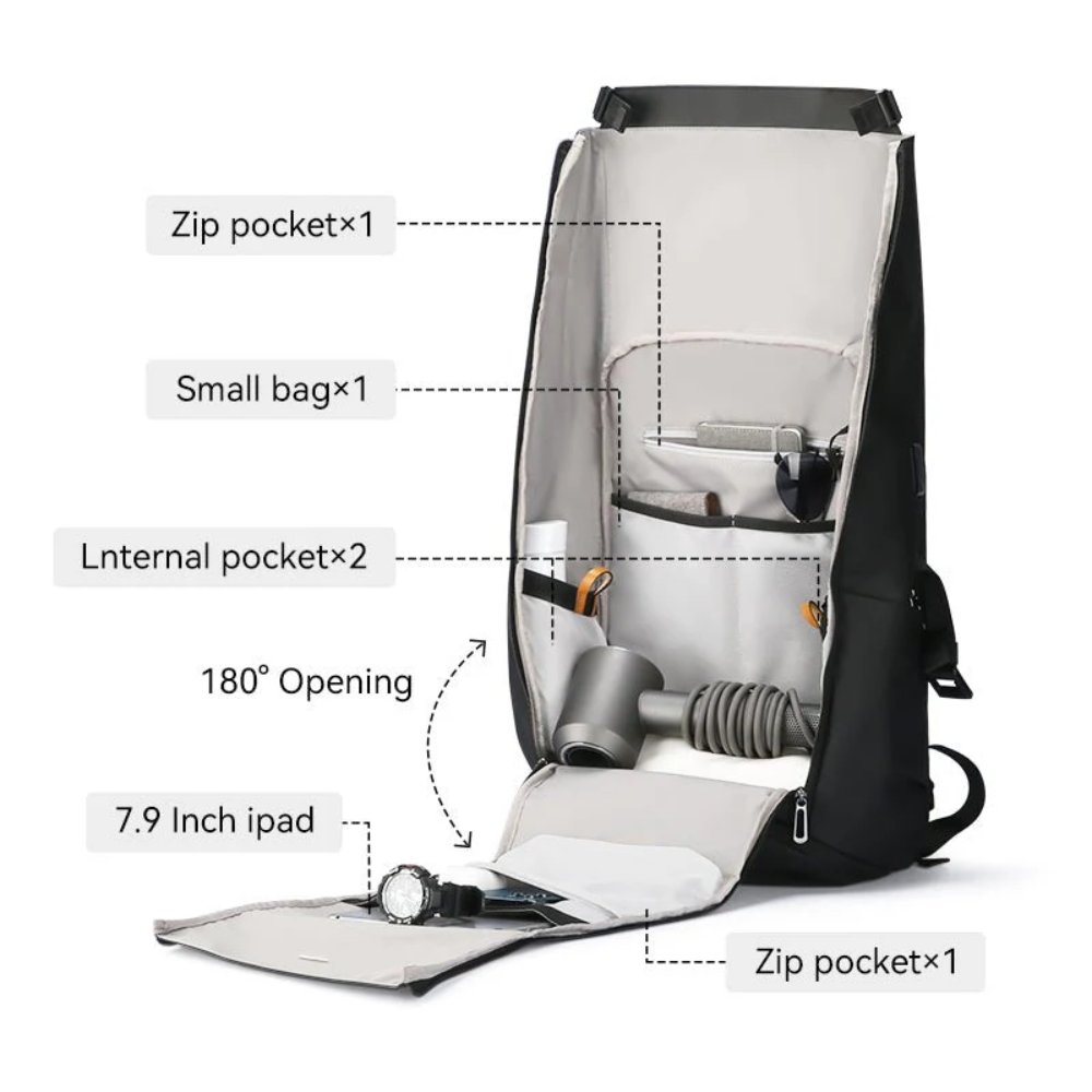 Mochila Urban Travel Mark Ryden Expansível 36l para Viagens e Notebook 17.3" com Usb
