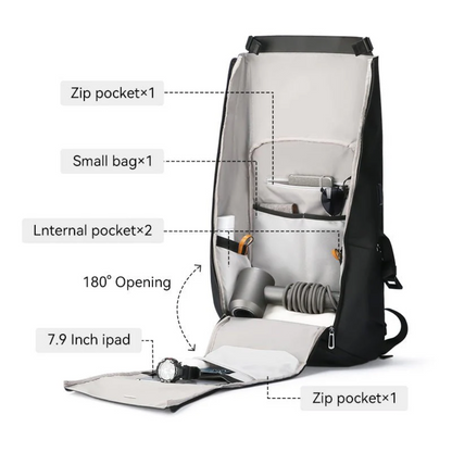 Mochila Urban Travel Mark Ryden Expansível 36l para Viagens e Notebook 17.3" com Usb