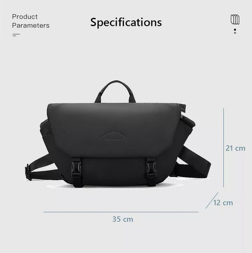 Bolsa Mensageiro Masculina Ombro Transversal Impermeável
