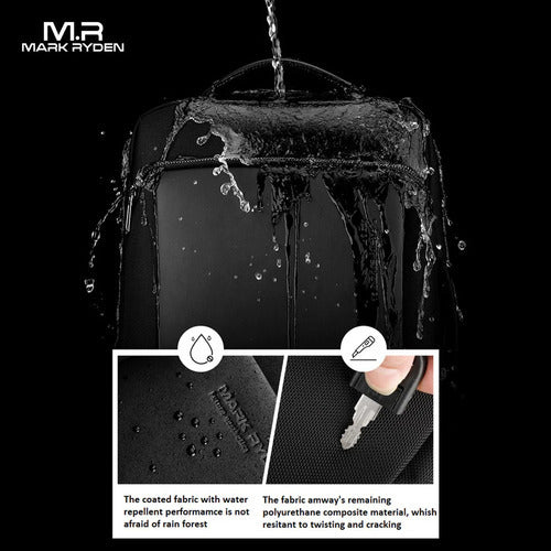 Bolsa Mochila Multifuncional Notebook 15.6" com Usb Mark Ryden Detachable