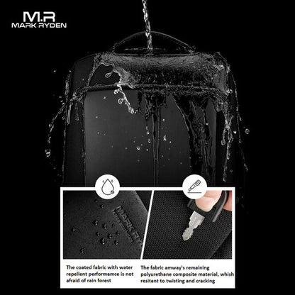 Bolsa Mochila Multifuncional Notebook 15.6" com Usb Mark Ryden Detachable