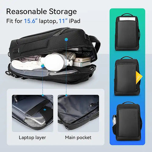 Bolsa Mochila Multifuncional Notebook 15.6" com Usb Mark Ryden Detachable